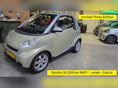 Smart Fortwo cabrio - 1.0 Limited Three Edition - 36.339 km NAP - zeer nette staat - airco - nw apk