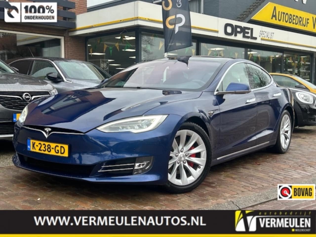 Tesla Model S - Long Range AWD 100KWH 310KW + 19"/ Navi/ Clima/ Leder/ Panorama/ Winterpakket/ Trekhaak/ N - AutoWereld.nl
