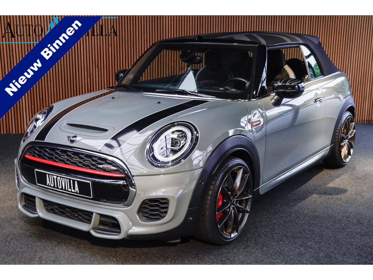 MINI Cabrio - Mini 2.0 John Cooper Works Chili HUD Navi Leer Harman K. PDC Carplay Keyless Go & Entry LM - AutoWereld.nl