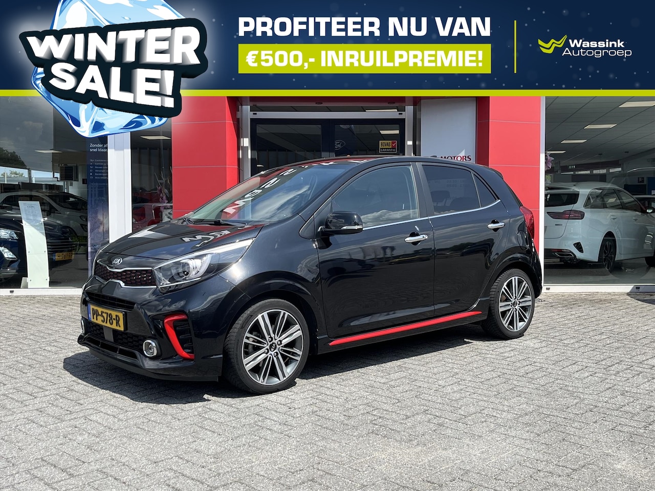 Kia Picanto - 1.2 CVVT 84pk 5-zits GT-Line WINTERSALE | Full Options Stoel + stuurwielverwarming | navi - AutoWereld.nl
