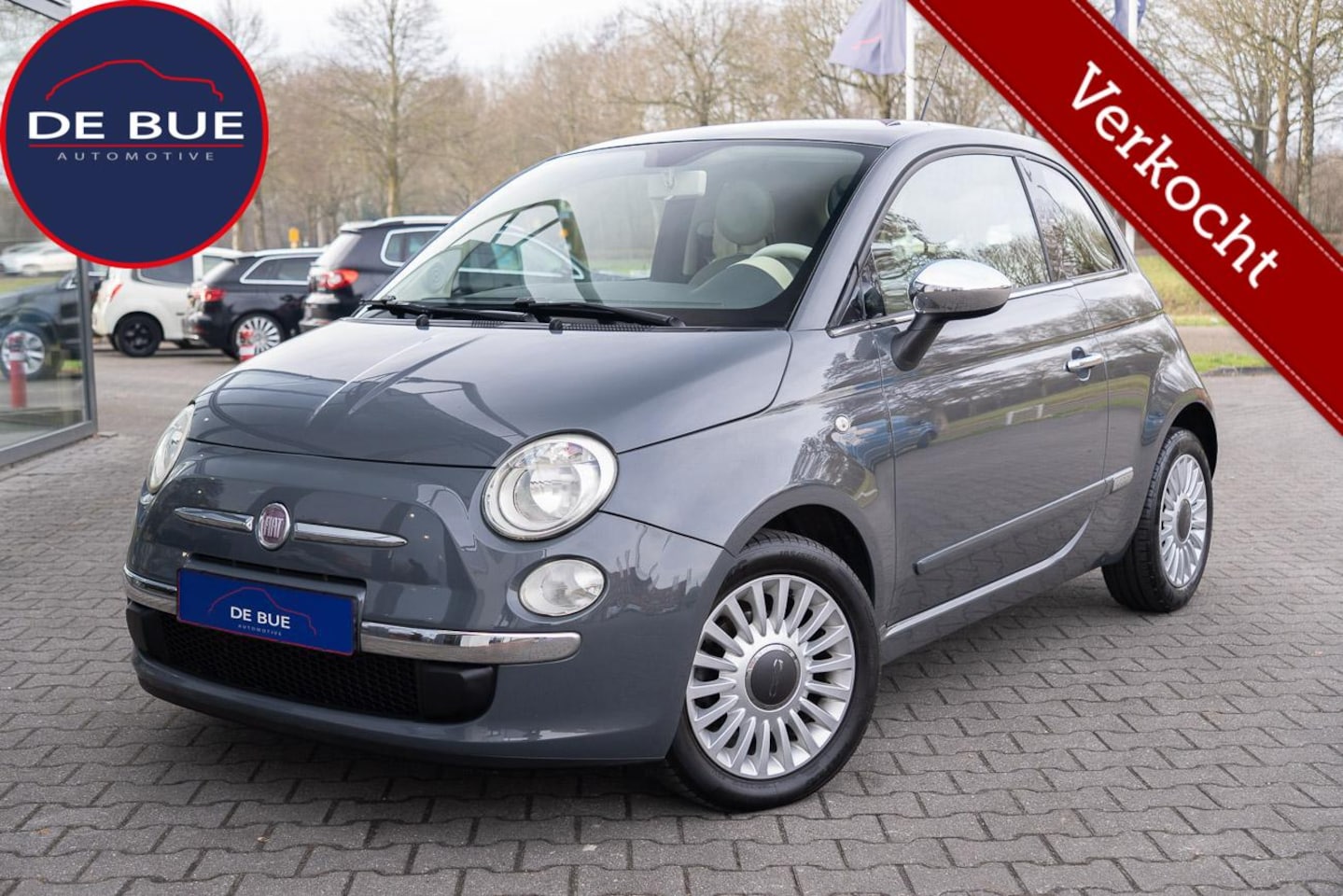 Fiat 500 - TwinAir Lounge|Org NL NAP|Panoramadak|Perfect Onderhouden|Airco|Centrale Vergrendeling|Gri - AutoWereld.nl
