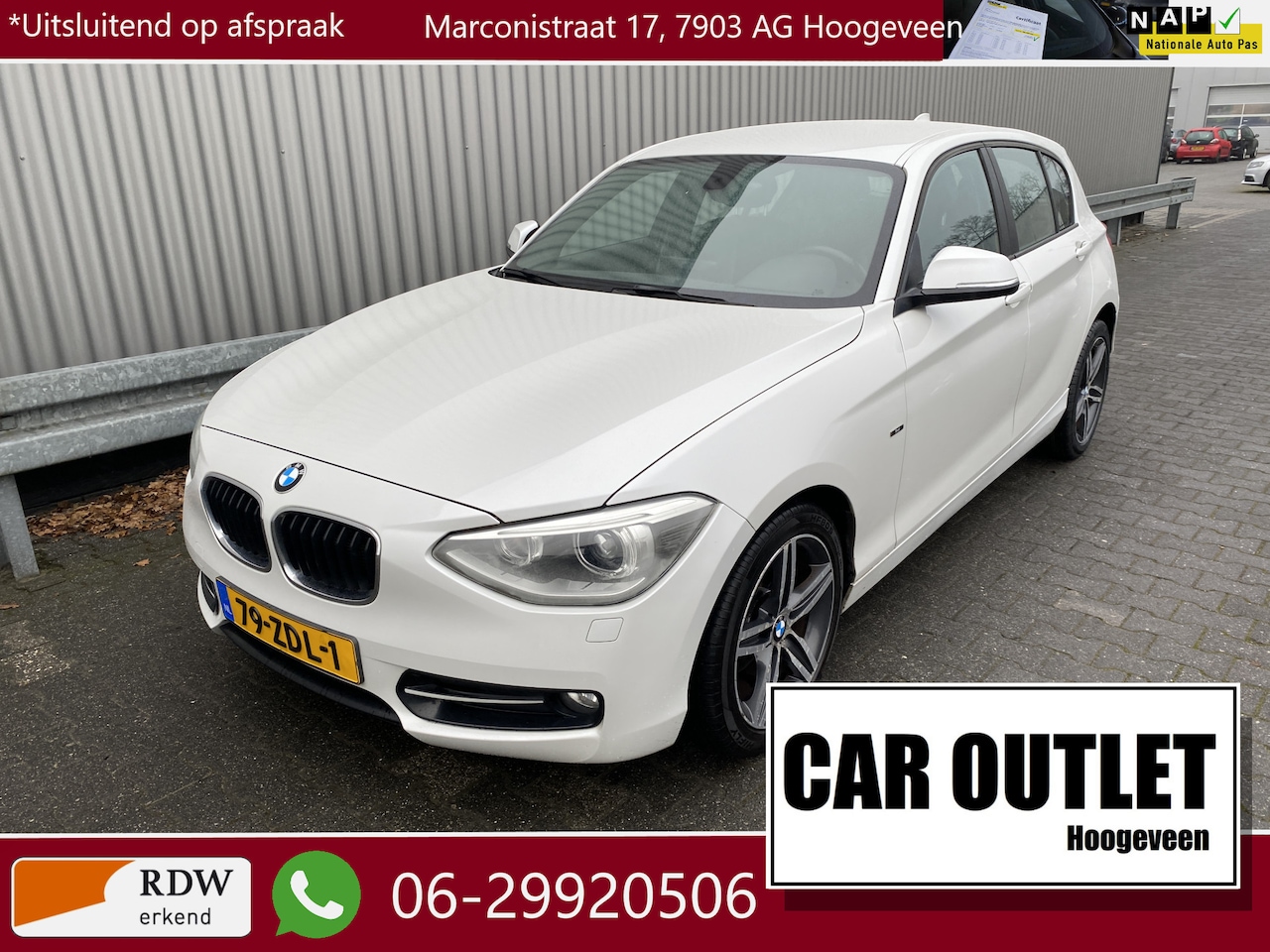 BMW 1-serie - 114i Business+ Leer, Navi, A/C, CC, PDC, LM, nw. APK – Inruil Mogelijk – - AutoWereld.nl