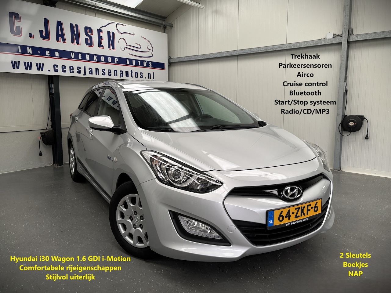 Hyundai i30 Wagon - 1.6 GDI i-Motion Nette auto! | Airco | Bluetooth telefoonvoorbereiding | Buitenspiegels el - AutoWereld.nl
