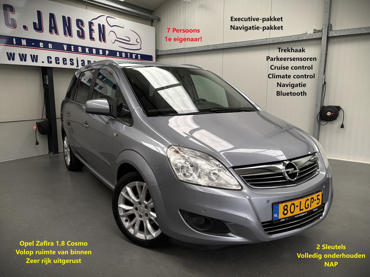 Opel Zafira - 1.8 Cosmo 1e eigenaar! 7 persoons | Cruise control | Dimlichten automatisch | Electronic c - AutoWereld.nl