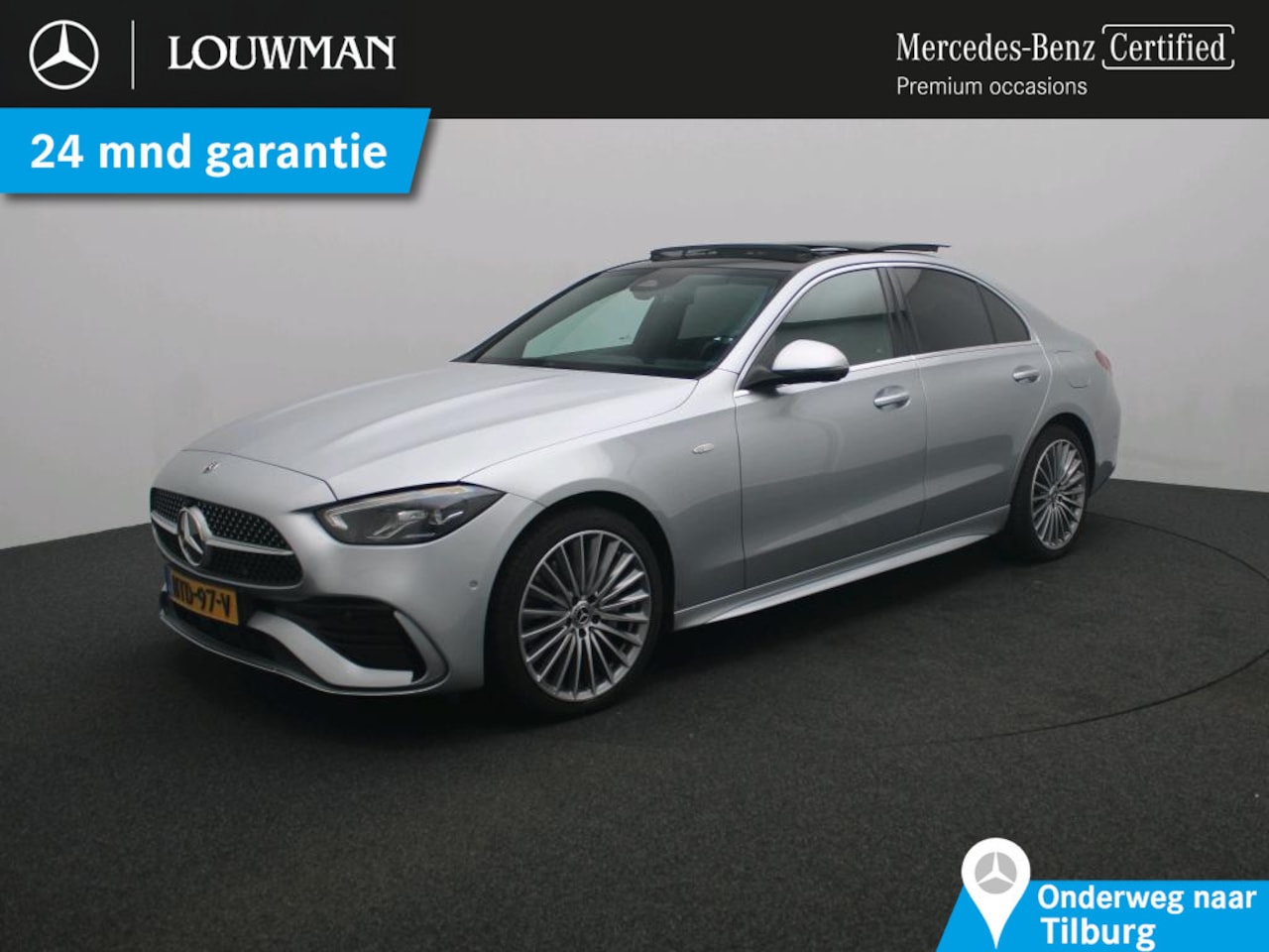 Mercedes-Benz C-klasse - 300 e Business Solution AMG AMG Line | Panorama Schuif-Kanteldak | Distronic | Lederen bek - AutoWereld.nl