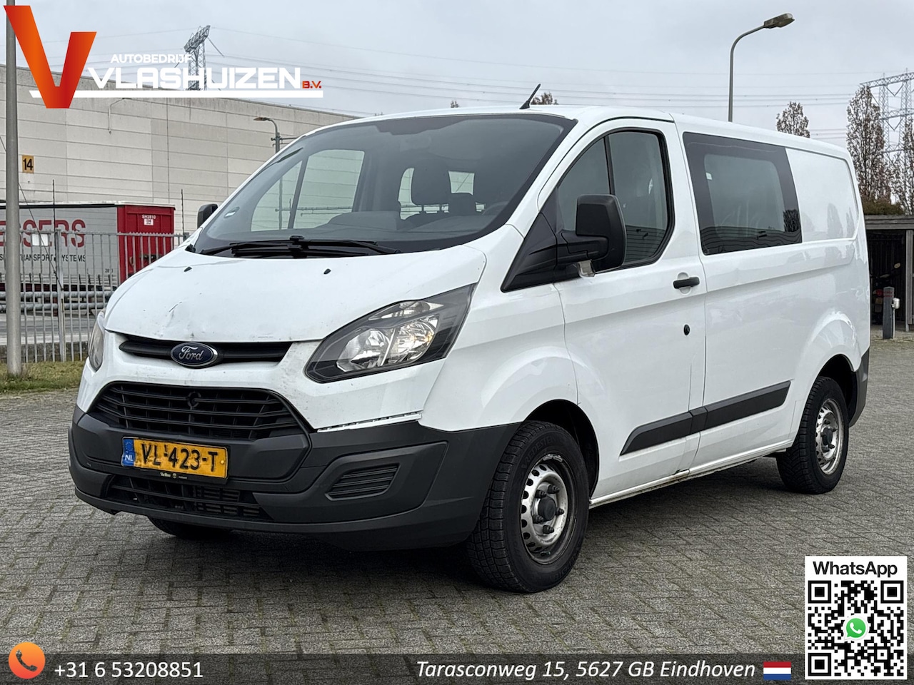 Ford Transit Custom - 270 2.2 TDCI L1H1 Dubbel Cabine | € 4.850,- NETTO! | Bijrijdersbank | Trekhaak | - AutoWereld.nl