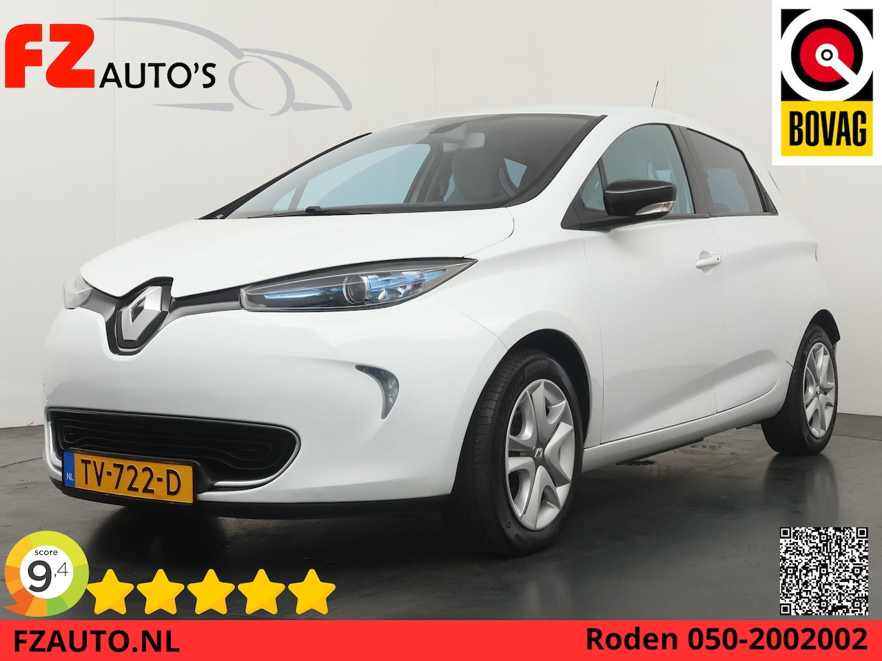Renault Zoe - Q210 Zen Quickcharge 22 kWh (ex Accu) - Navigatie - Airconditioning - Parkeersensoren Acht - AutoWereld.nl