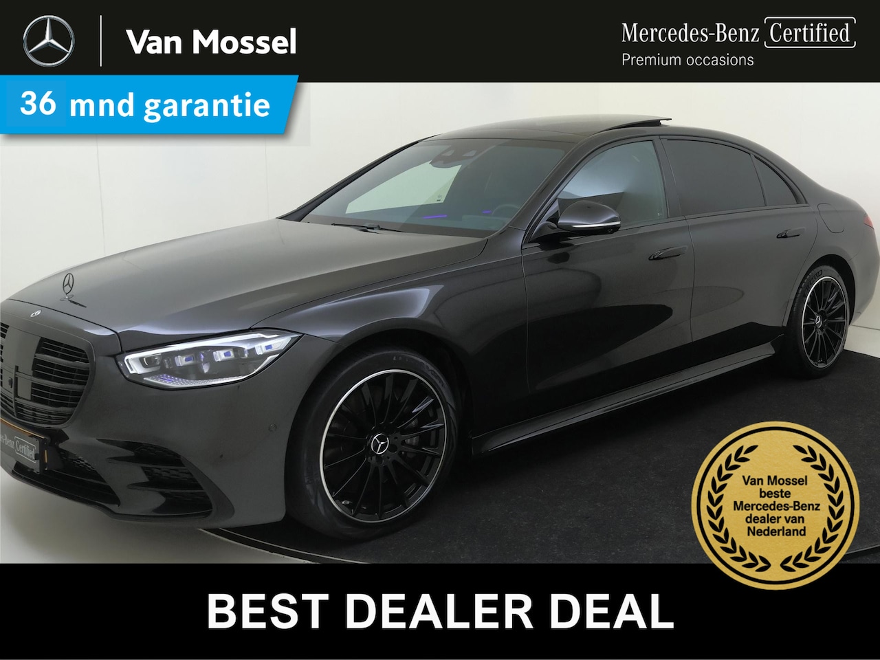 Mercedes-Benz S-klasse - 450 e Lang AMG Line / Premium/ Panoramadak/ Burmester 3D/ 20 inch/ Tablet achter/ El stoel - AutoWereld.nl