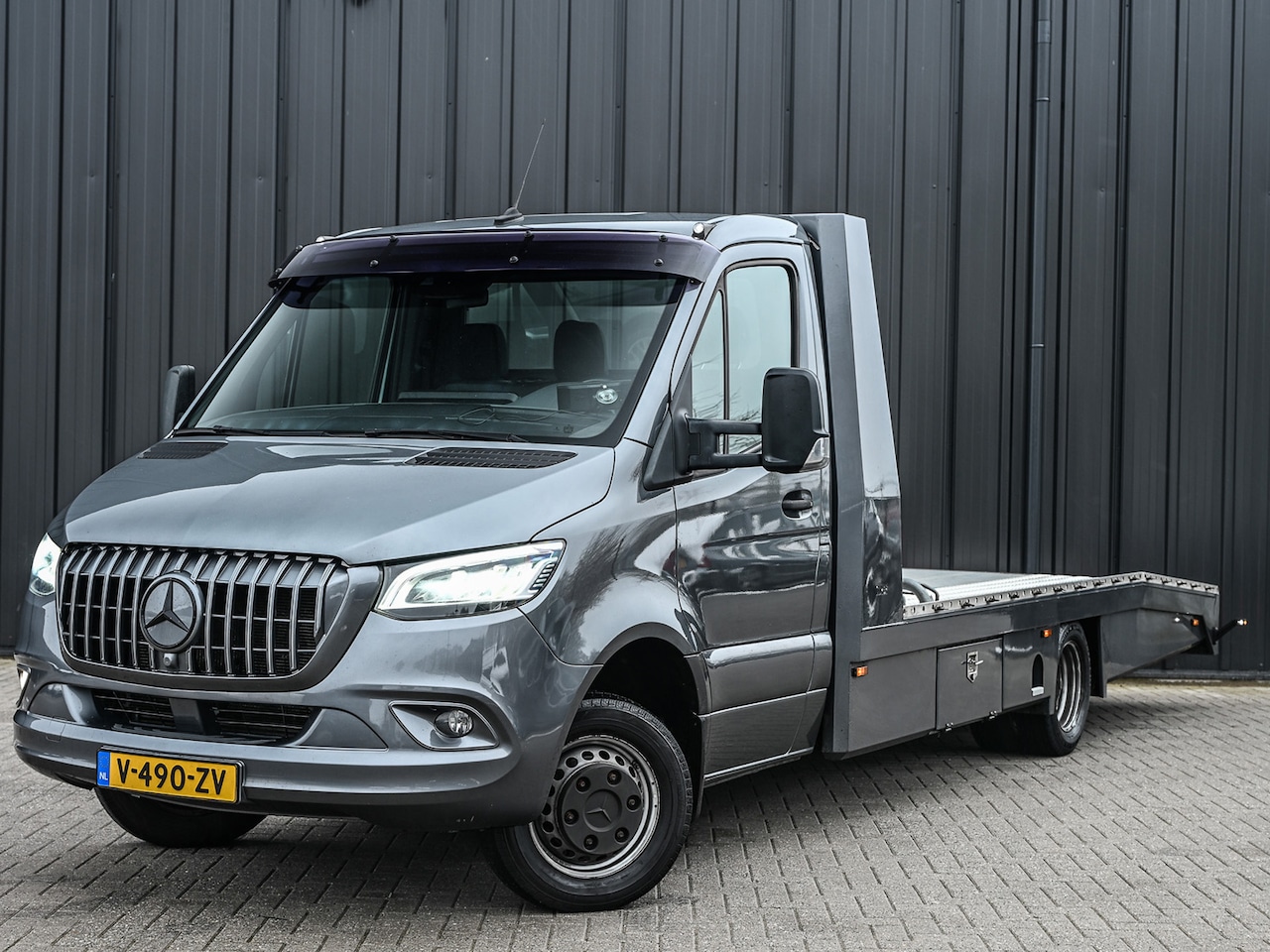 Mercedes-Benz Sprinter - 519 3.0 CDI L3 EURO VI-D · NL Auto · Tijhof opbouw · Luchtvering · Trekhaak · Opbergvakken - AutoWereld.nl