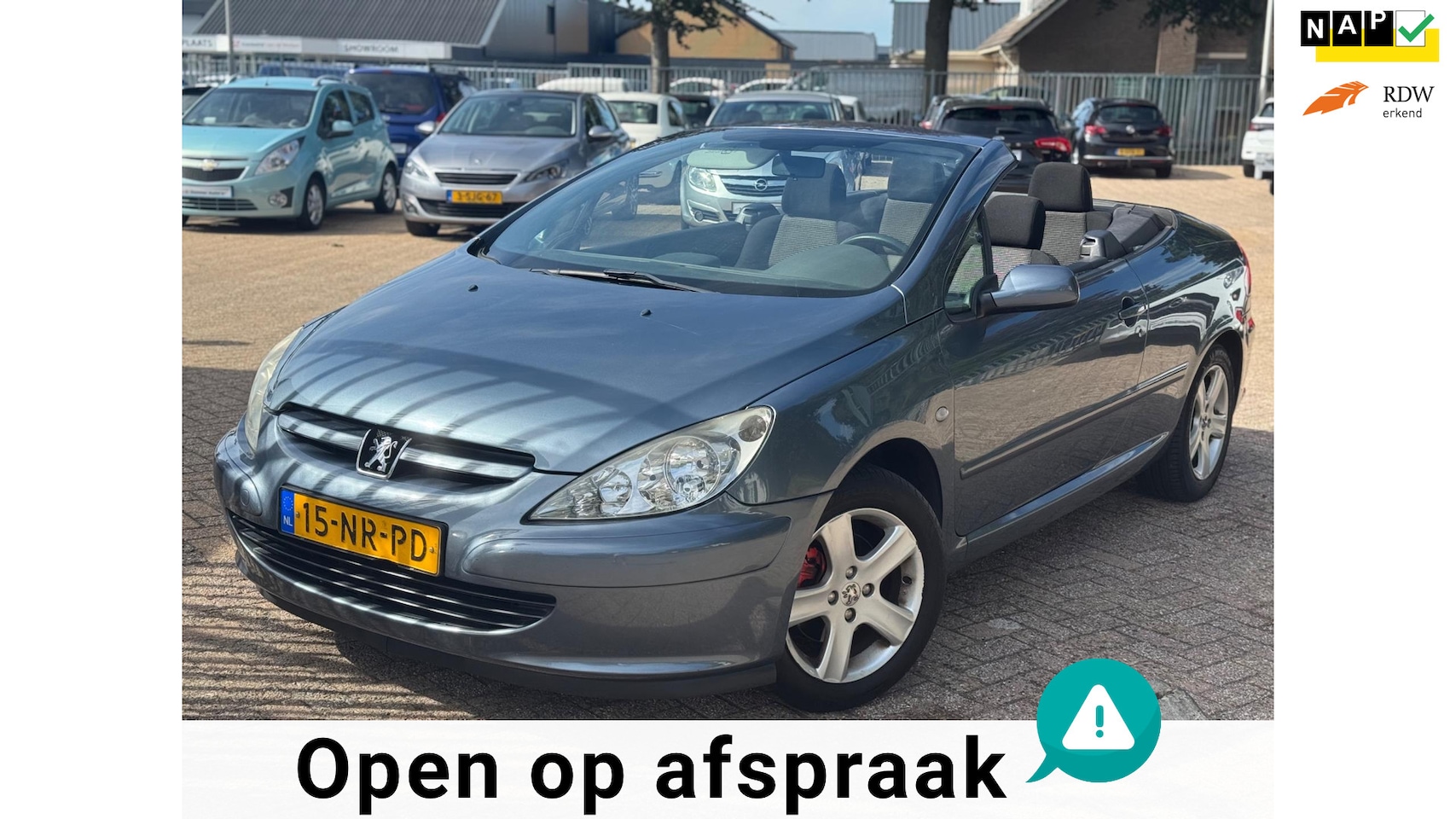 Peugeot 307 CC - 2.0-16V NAP CLIMA APK 06-2026 PDC inruil koopje! - AutoWereld.nl