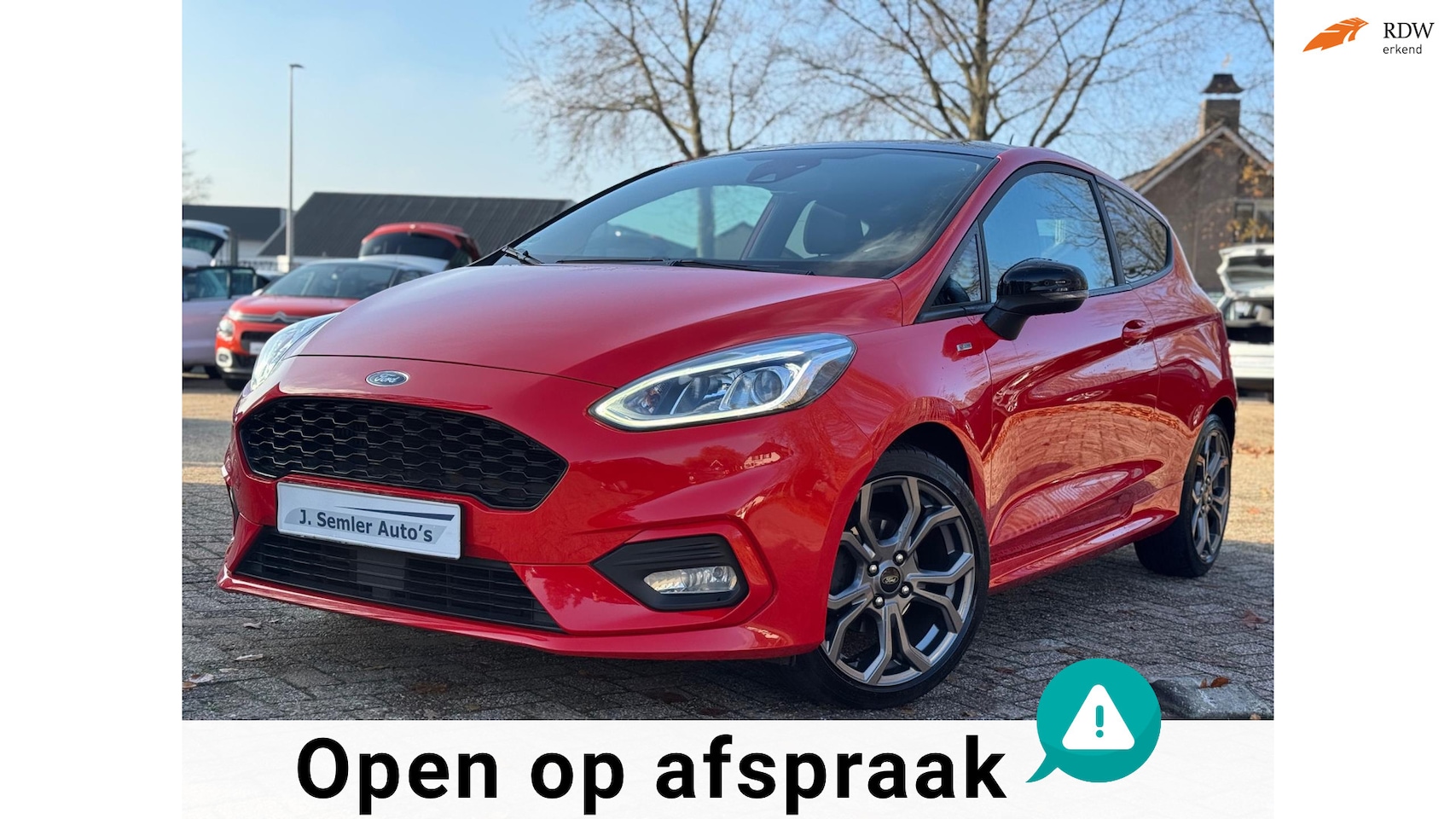 Ford Fiesta - 1.0 EcoBoost ST-Line RED & BLACK NAVI APPLE CARPLAY LED CRUISE CTRL - AutoWereld.nl