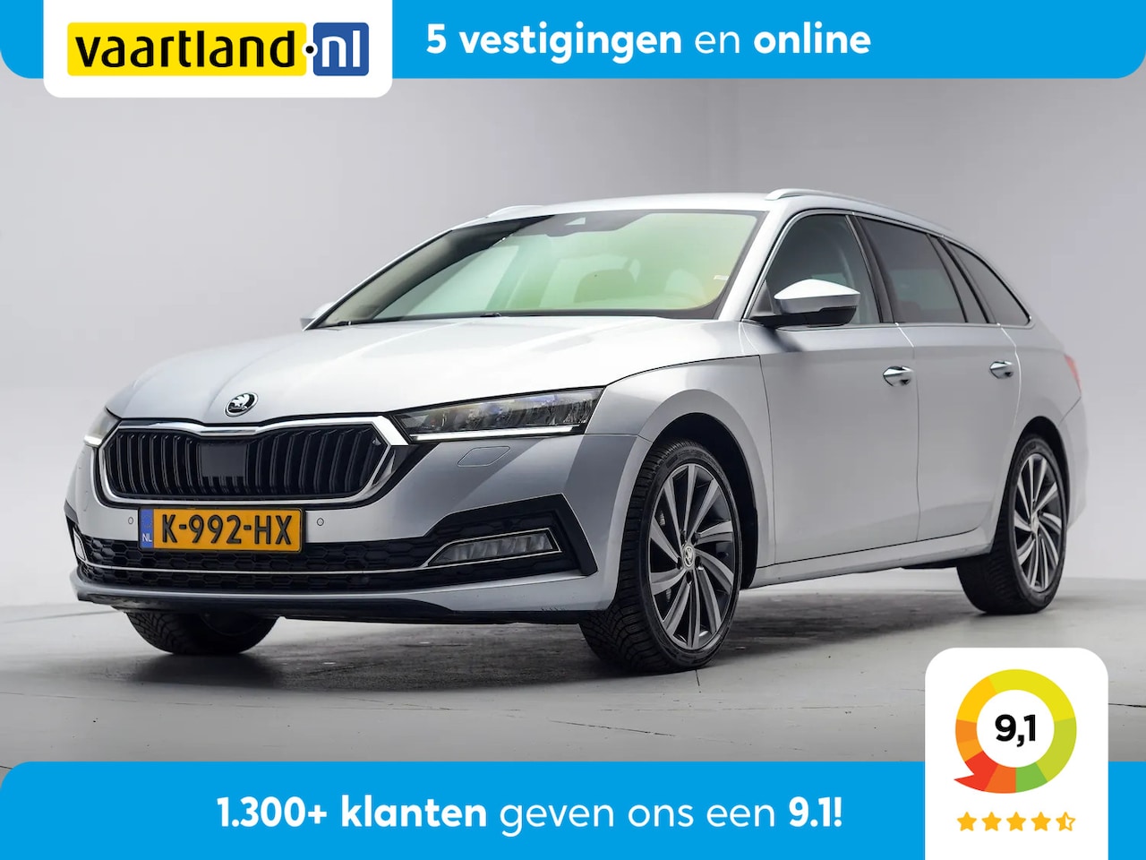 Skoda Octavia Combi - 1.0 e-TSI Business Ed. Plus Aut. [ Virtual LED Navi Apple/Android Stoelverwarming ] - AutoWereld.nl