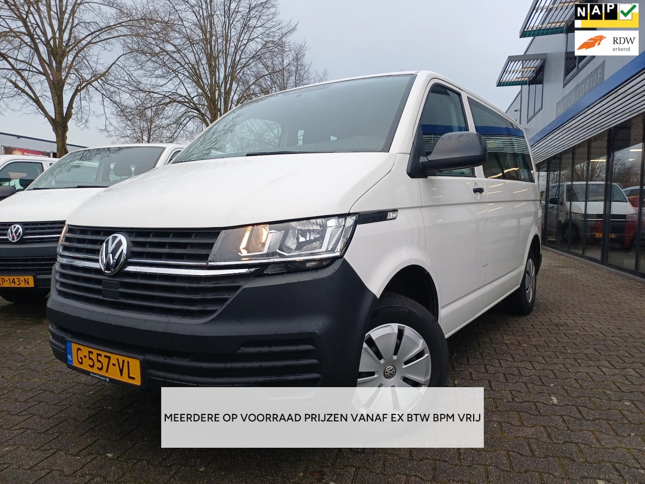 Volkswagen Transporter Kombi - 2.0 TDI L1H1 9PERSONEN/PRIJS EX BTW BPM VRIJ / 35X OP VOORRAAD - AutoWereld.nl