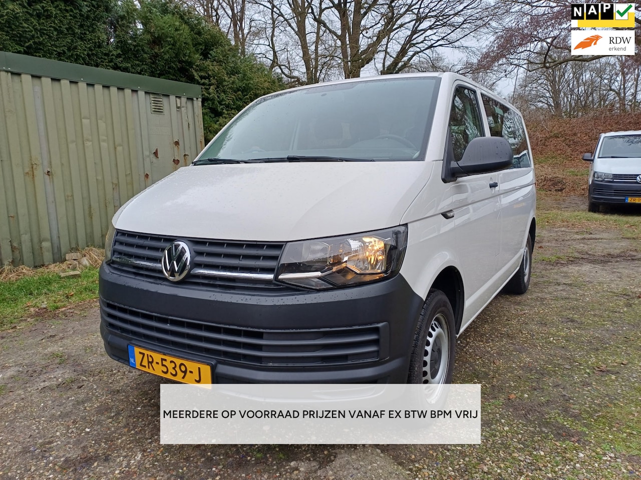 Volkswagen Transporter Kombi - 2.0 TDI L1H1 9PERSONEN/PRIJS EX BTW BPM VRIJ / 35X OP VOORRAAD - AutoWereld.nl