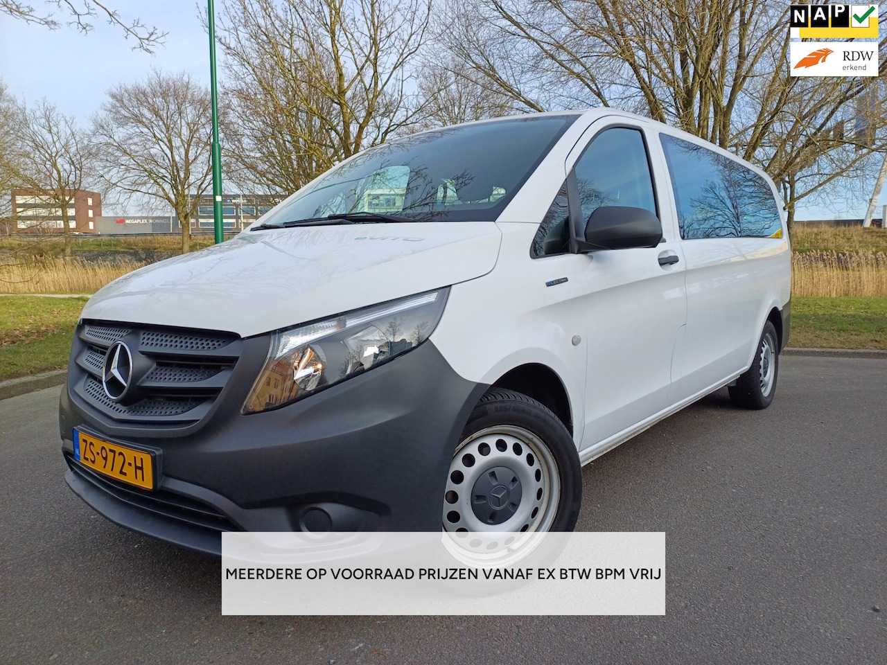 Mercedes-Benz eVito Tourer - PRO L3 35Kwh AIRCO/9PERSONEN/ZERO EMISSIEZONE/MEERDERE OP VOORRAAD !!!OPSTELLING 2-2-2-3 - AutoWereld.nl