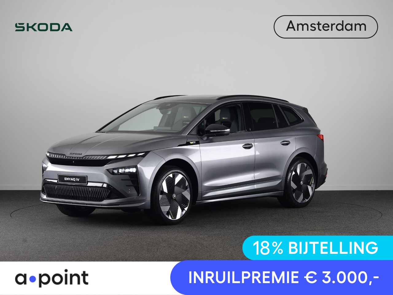 Skoda Enyaq iV - 85X RS 340pk | Leder | 21 inch | Panoramadak | Head Up Display | - AutoWereld.nl