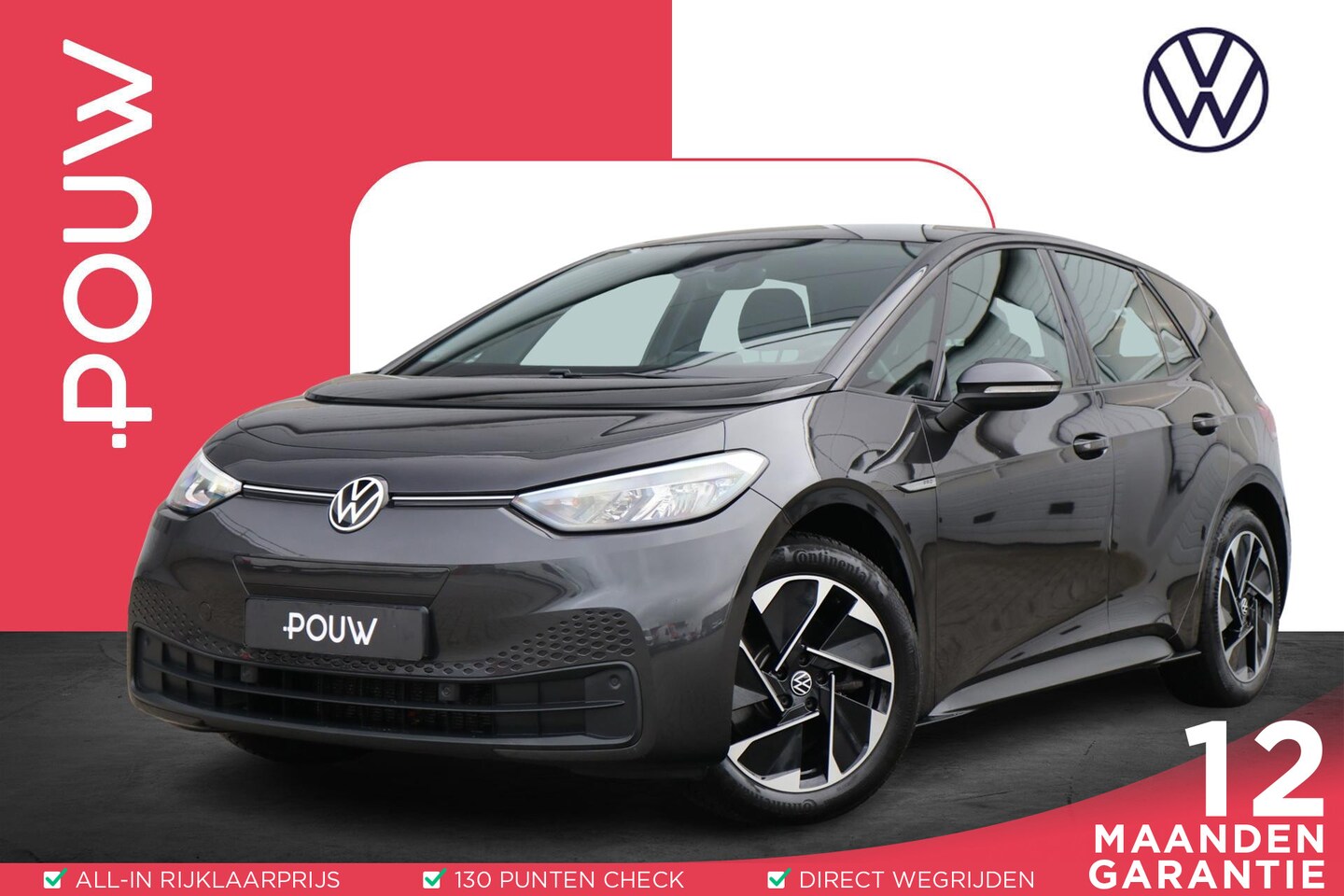 Volkswagen ID.3 - 204pk Pro 58 kWh | SoH 95% | Steunhaak | Stoelverwarming | Parkeersensoren - AutoWereld.nl