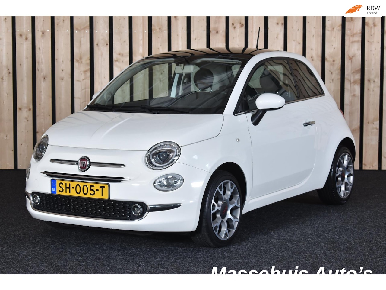 Fiat 500 - 1.2 Lounge 84dkm 1e eig. Panoramadak 16" Airco PDC LED Nwe APK - AutoWereld.nl