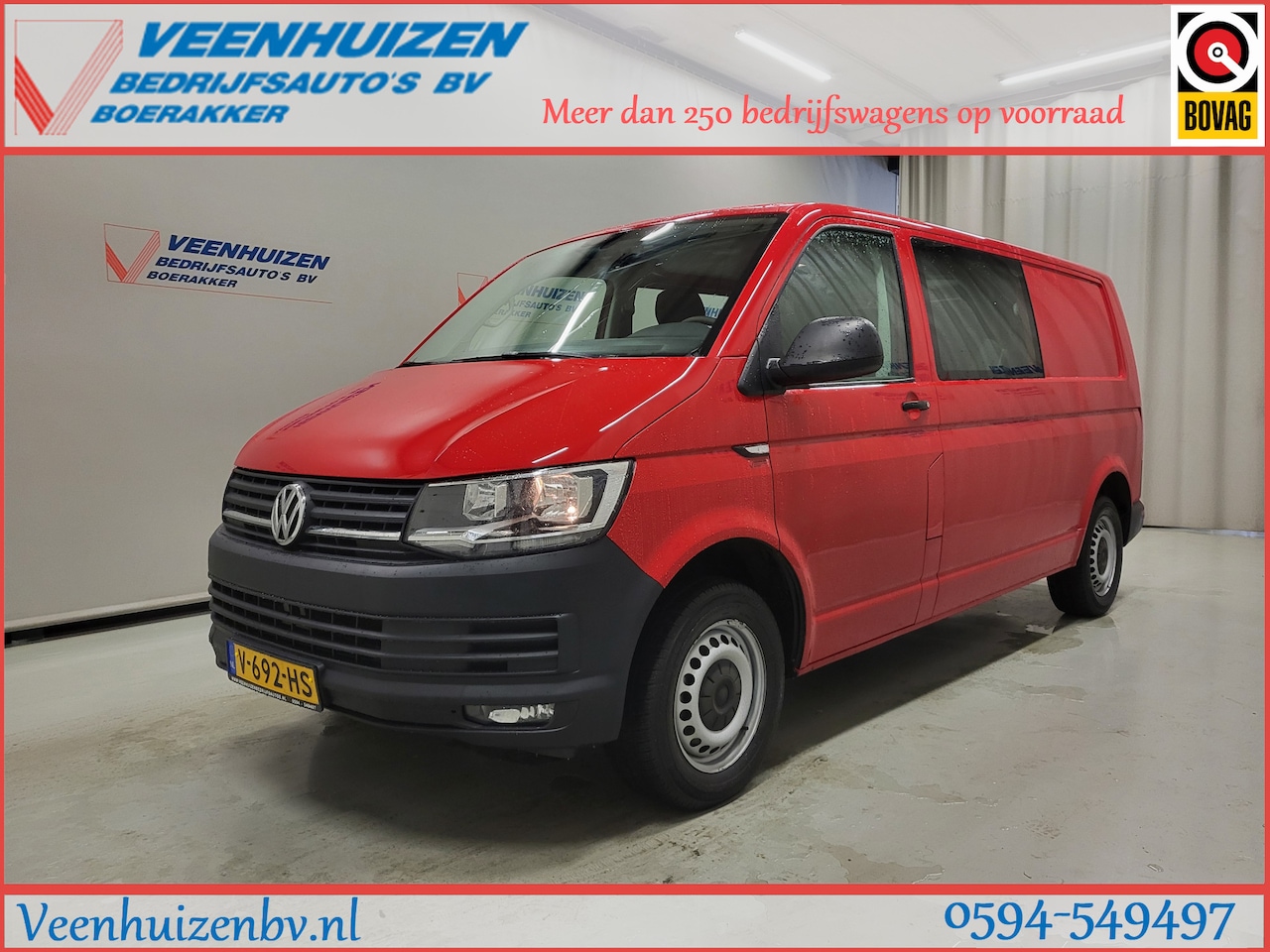 Volkswagen Transporter - 2.0TDI L2/H1 Dubbele Cabine Automaat Euro 6! - AutoWereld.nl