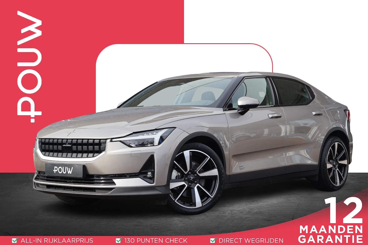Polestar 2 - Long Range Dual Motor Launch Edition 78kWh | SoH 93% | Panoramadak | Trekhaak Wegklapbaar - AutoWereld.nl
