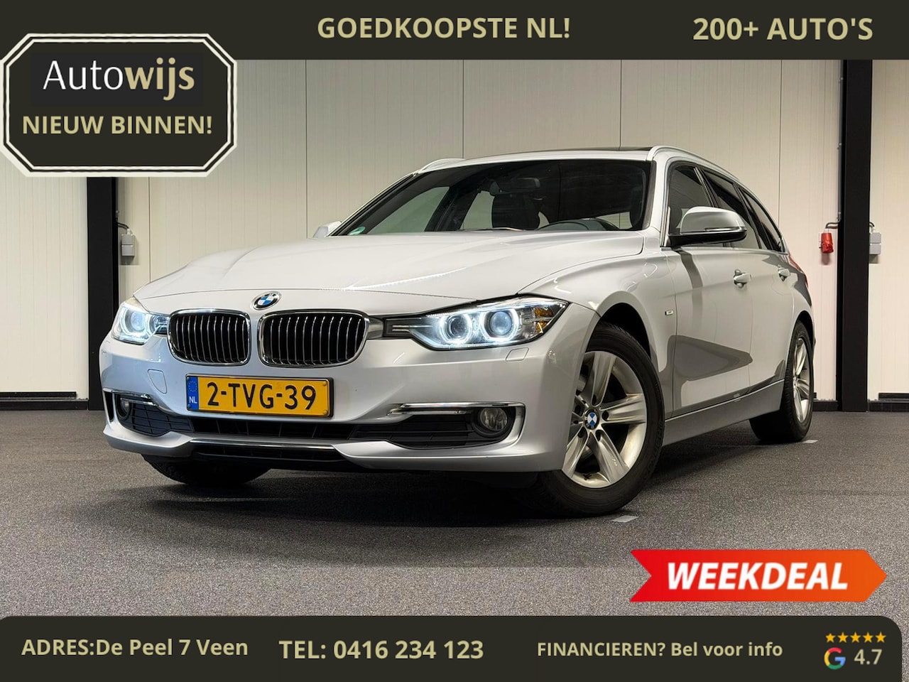 BMW 3-serie Touring - 316i High Executive|LEDER|PANO|GROOT NAVI|DEALER ONDERHOUDEN - AutoWereld.nl
