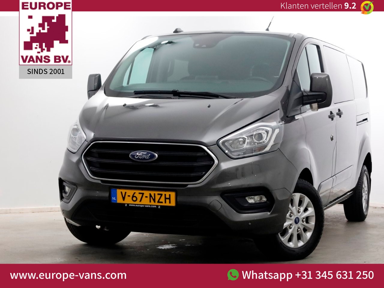 Ford Transit Custom - 2.0 TDCI 130pk Automaat L2H1 Limited D.C. Navi/Camera/2x Schuifdeur 12-2020 - AutoWereld.nl