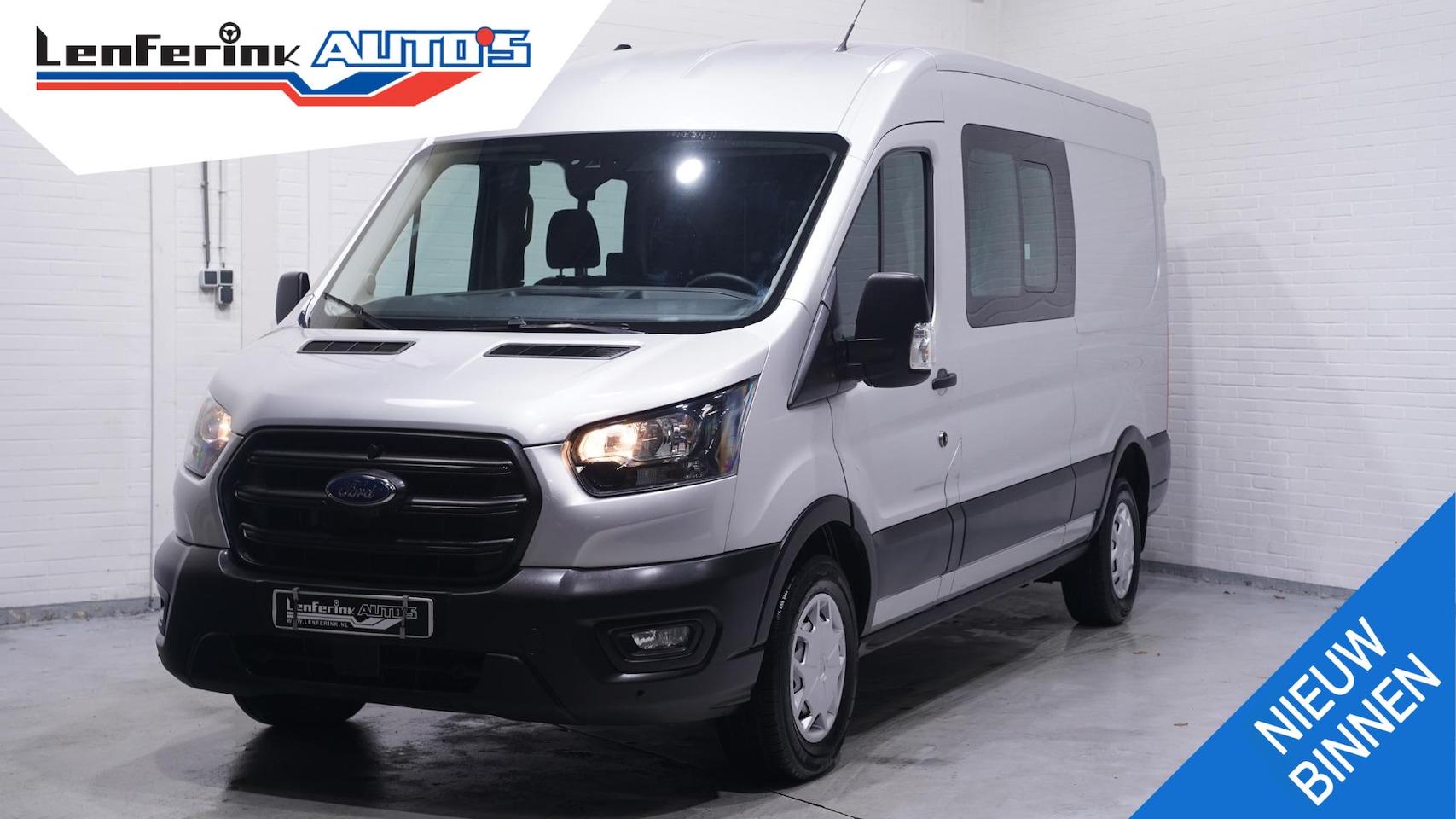 Ford Transit - 2.0 TDCi 130 pk L3H2 Dubbel Cabine Airco Camera, Trekhaak, PDC V+A, 6-Zits - AutoWereld.nl