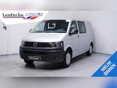 Volkswagen Transporter - 2.0 TDI 102 pk L2 Dubbel Cabine 6-Zits APK 06-2026 Airco, Trekhaak