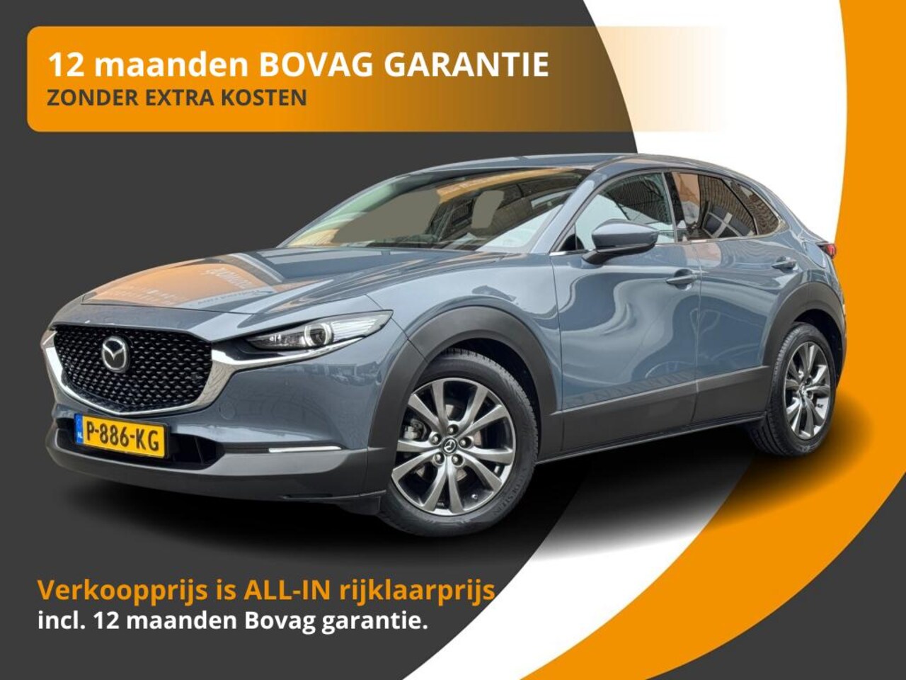 Mazda CX-30 - 2.0 E-SKYACTIV-X 186 AUTOMAAT LUXURY LEER/LED/ACC/CARPLAY/NL-AUTO/1E EIG. - AutoWereld.nl