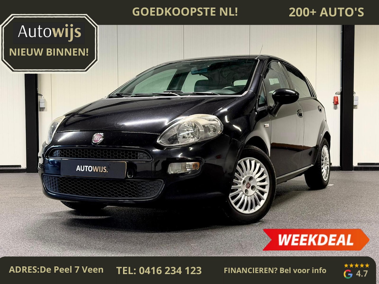 Fiat Punto Evo - 0.9 TwinAir Lounge|NL AUTO|Airco|APK 5-2026|(Zie foto's) - AutoWereld.nl