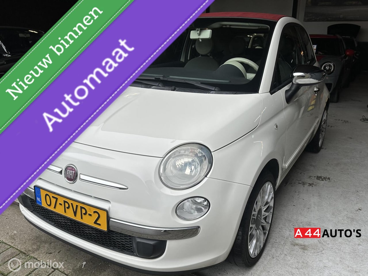 Fiat 500 - 1.2 Lounge Cabrio*AUTOMAAT*NL AUTO*NAP✅*83481KM* - AutoWereld.nl