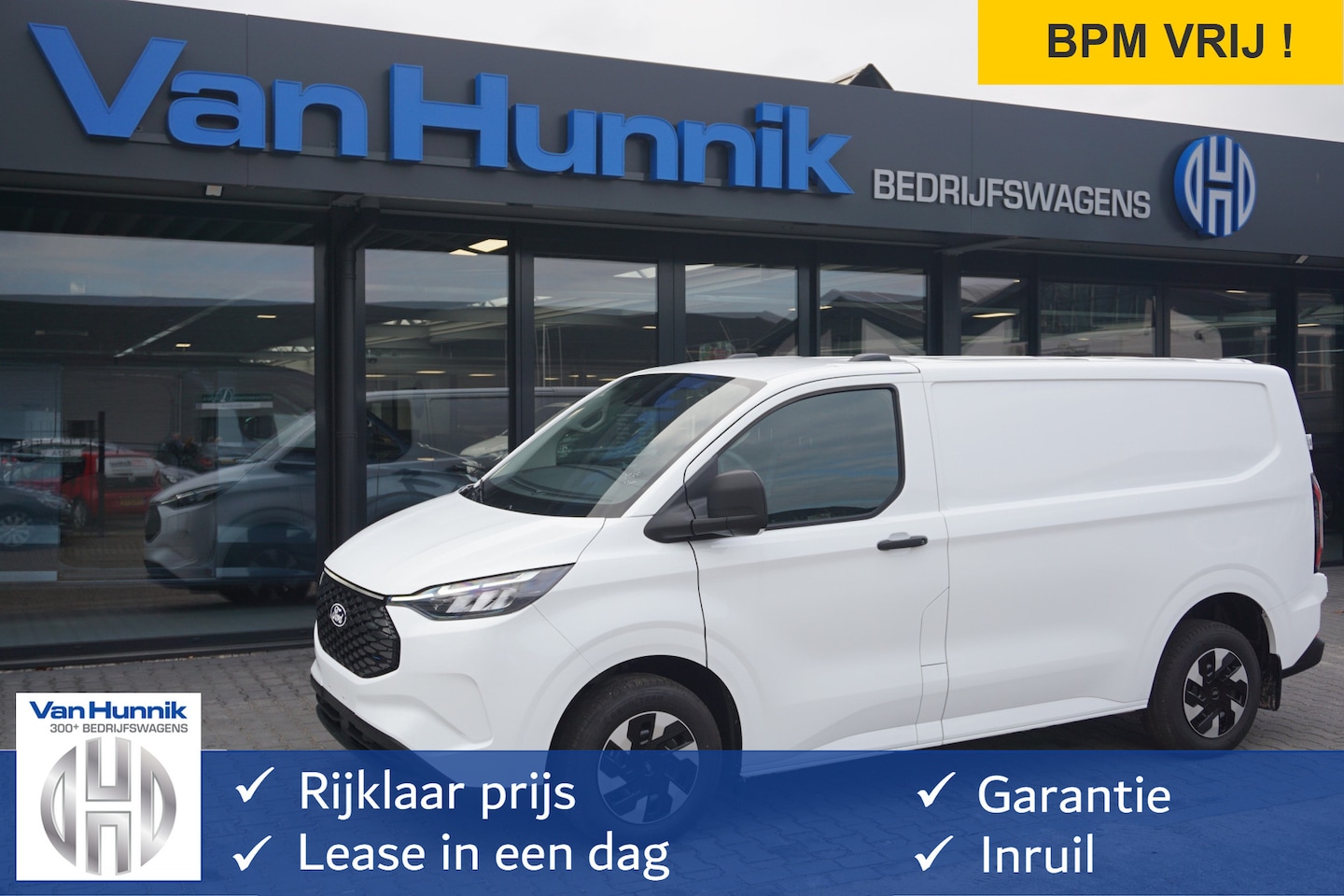 Ford Transit Custom - Trend Elek. 64KWH 218PK Trend AUT BPM VRIJ!! Apple CP / Android A, LED, 2300KG Trekgewicht - AutoWereld.nl