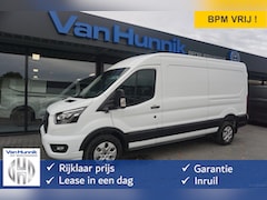 Ford Transit - 350L L3H2 Limited AUT-10 RWD 165PK BPM VRIJ 3.5T Trekhaak, Navi, Adap. Cruise, 360° Cam NR