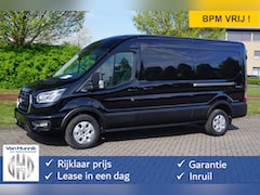 Ford Transit - 350L L3H2 Limited AUT-8 165PK BPM VRIJ Navi, Adap. Cruise, 360° Cam, Trekhaak, 2x Schuifde