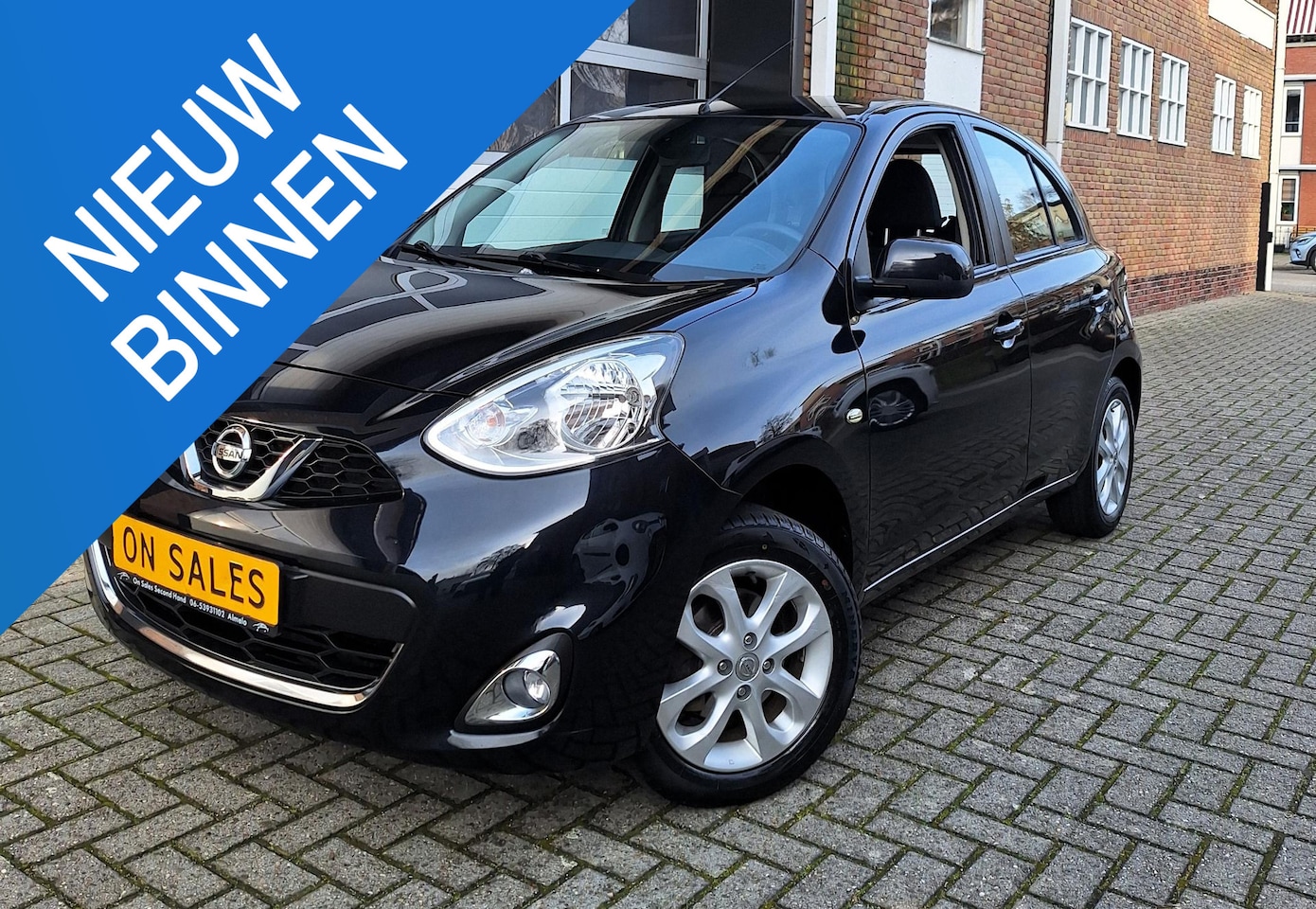 Nissan Micra - 1.2 Acenta 2017 Airco  LMV Stoelverw 5 deurs Zwart Nw Apk - AutoWereld.nl