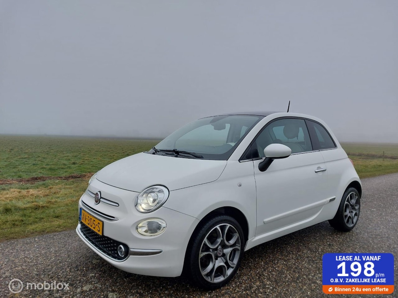 Fiat 500 - 1.2 automaat, clima, glazen dak, slechts 29.810 km! - AutoWereld.nl