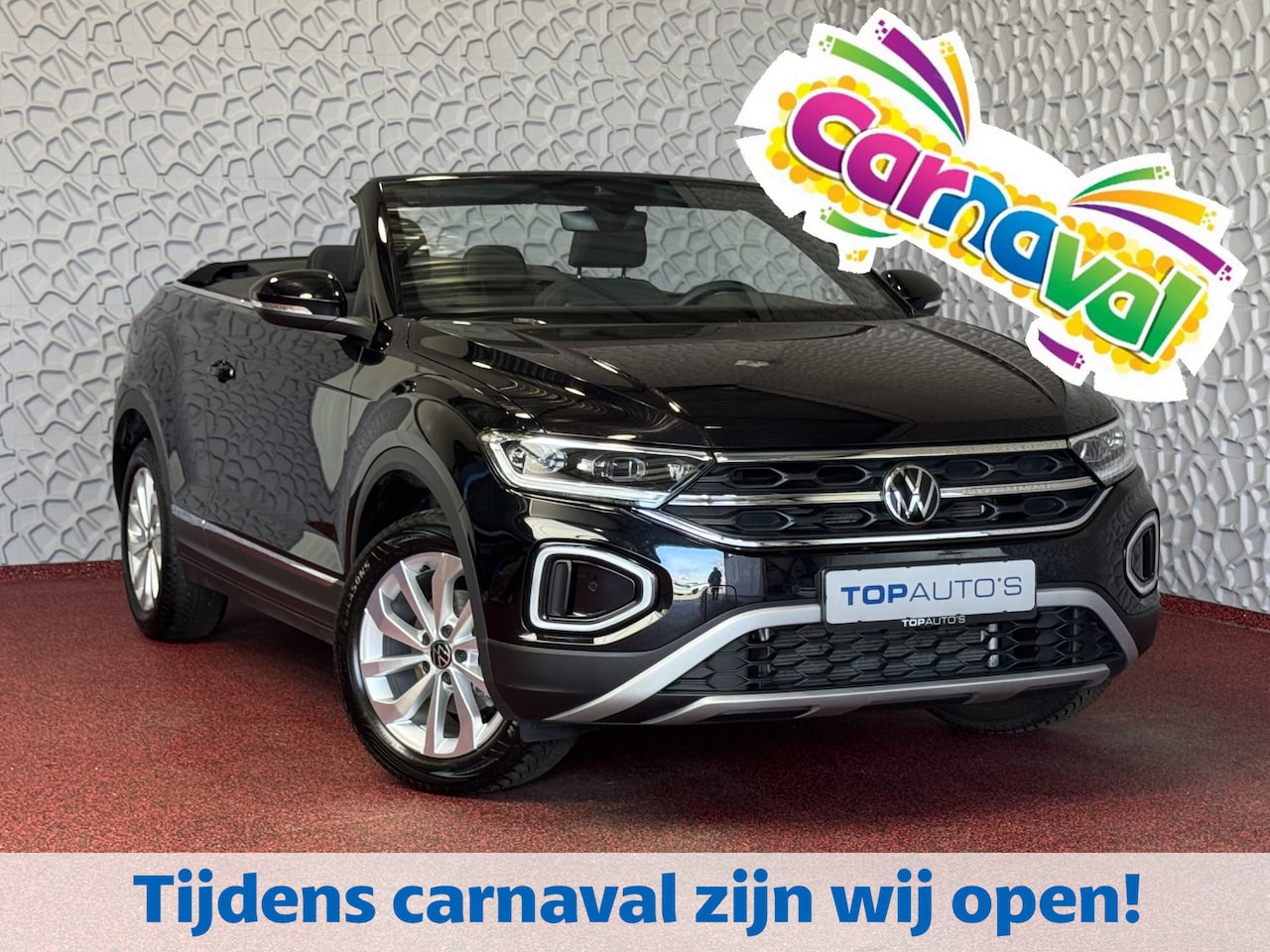 Volkswagen T-Roc Cabrio - TSI VIR.COCKPIT CARPLAY NAVI IQ.LED STOEL/STUUR.VERW DAB ADAP.CRUISE 05/2024 ✅Top Auto's W - AutoWereld.nl