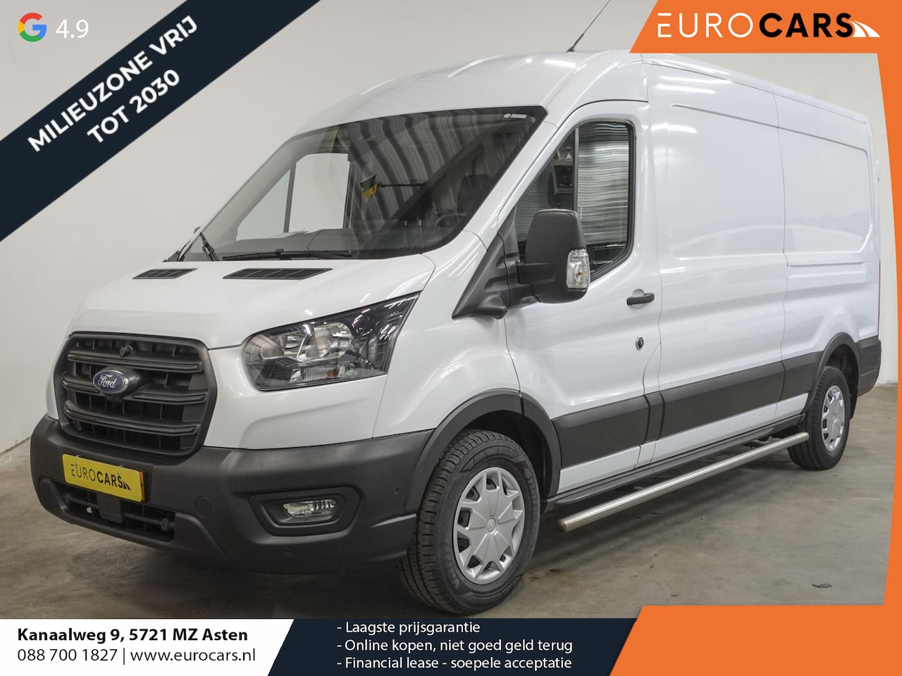 Ford Transit - 330 2.0 TDCI L3H2 Trend Airco Adaptive Cruise Control Navigatie Trekhaak - AutoWereld.nl
