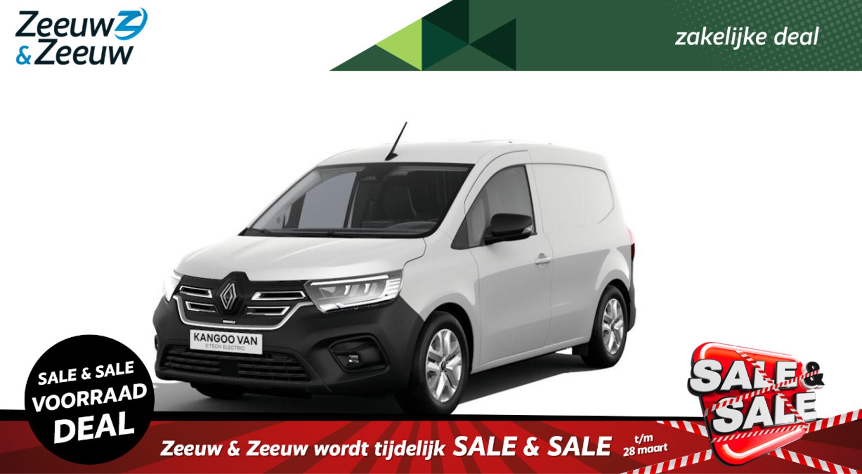 Renault Kangoo E-Tech - Advance L1 22kWh | Nu  leverbaar met maar 12% Zeeuw & Zeeuw actiekorting  | - AutoWereld.nl