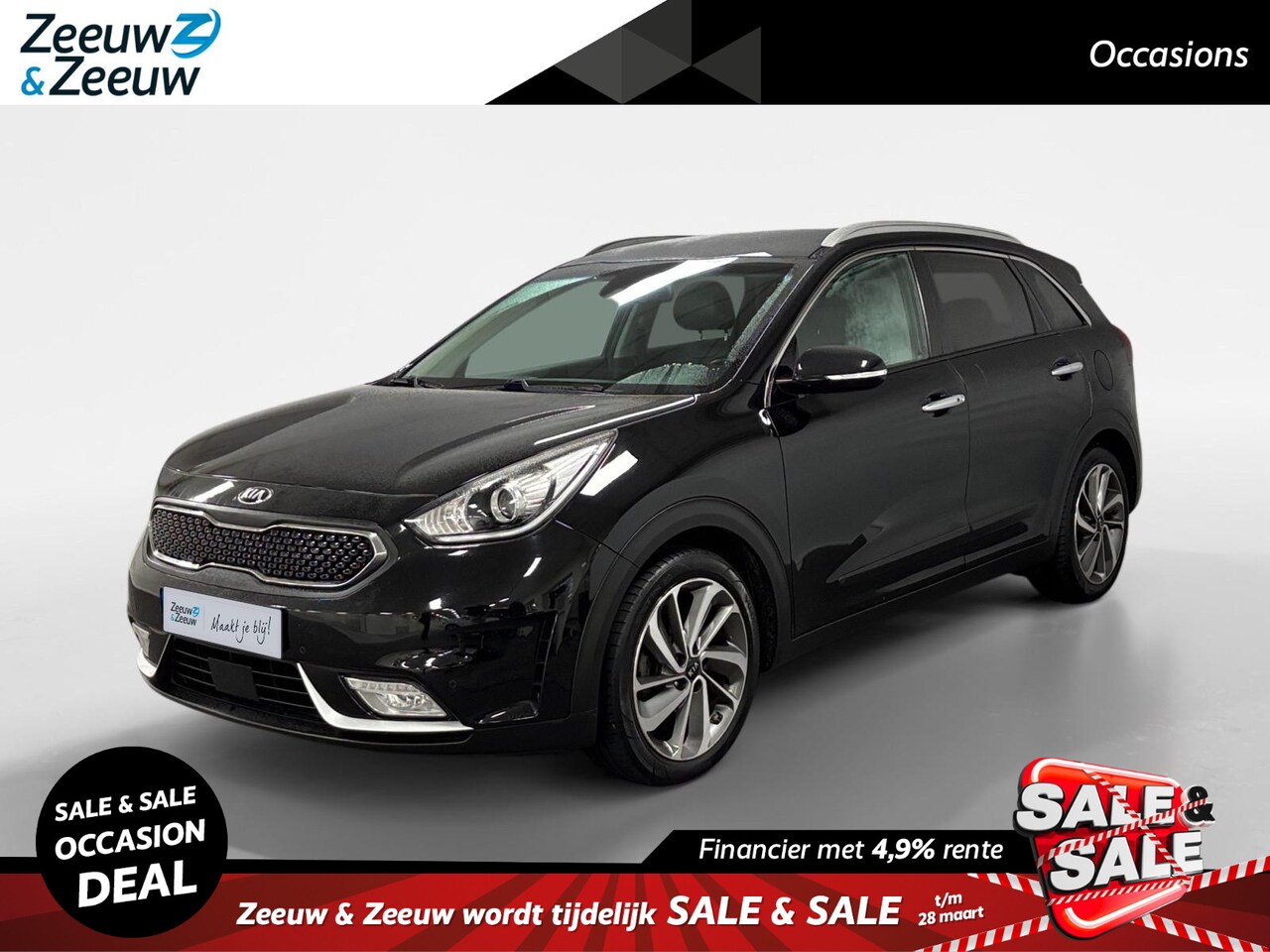 Kia Niro - 1.6 GDi Hybrid ExecutiveLine AUTOMAAT AIRCO CAMERA LEER STOELVERWARMING+STOELKOELING STUUR - AutoWereld.nl