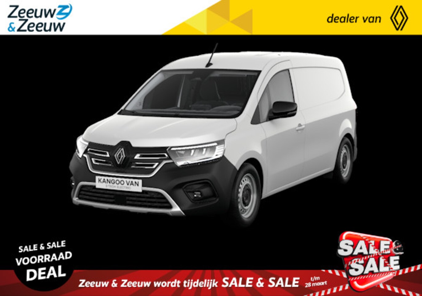 Renault Kangoo E-Tech - Extra L2 44 kWh | Nu direct uit voorraad leverbaar met maar liefst 31% Zeeuw & Zeeuw actie - AutoWereld.nl