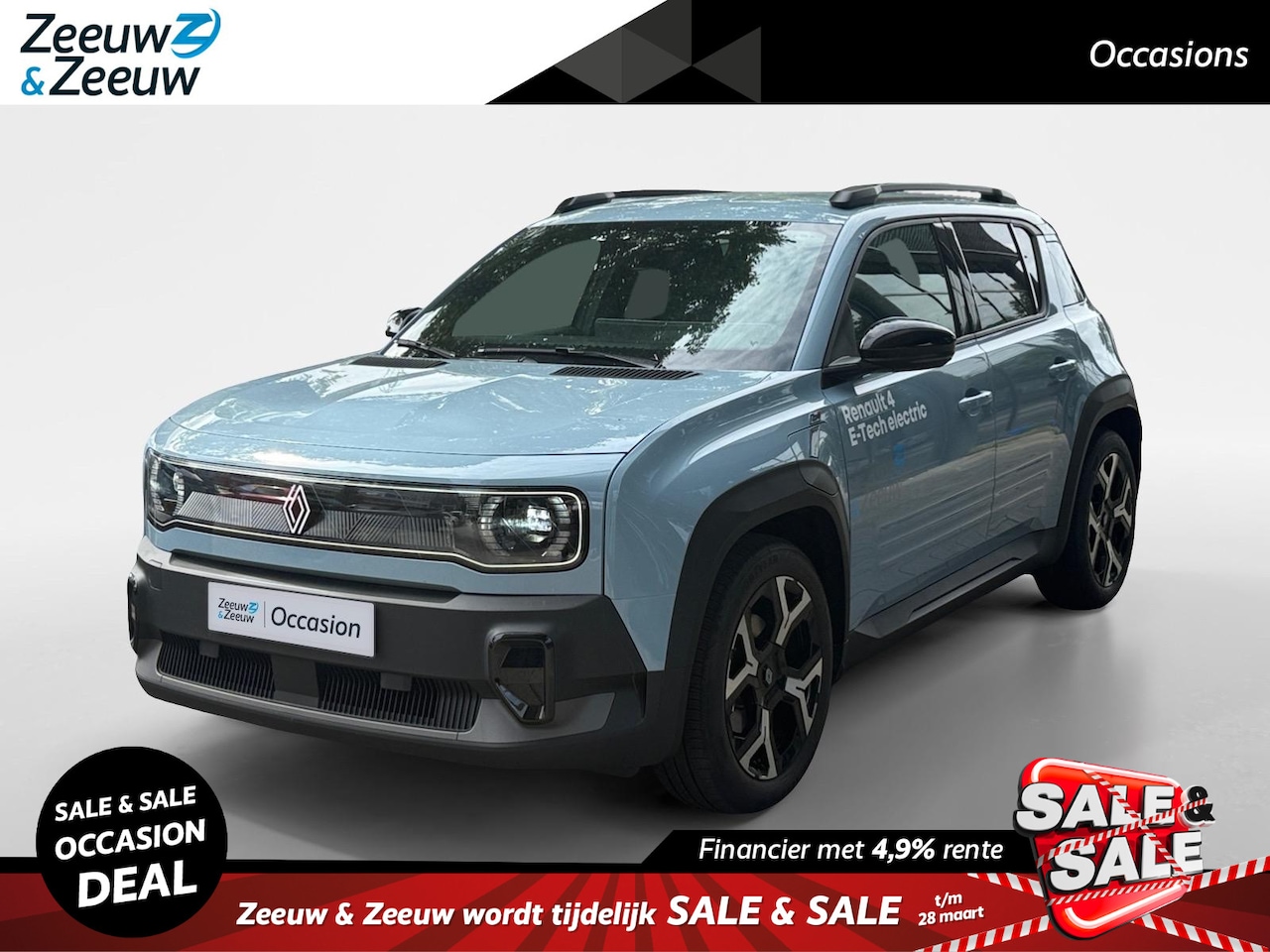 Renault 4 - comfort range techno 52 kWh AUTOMAAT NAVI APPLE CARPLAY ANDROID AUTO CAMERA ZEER MOOIE AUT - AutoWereld.nl