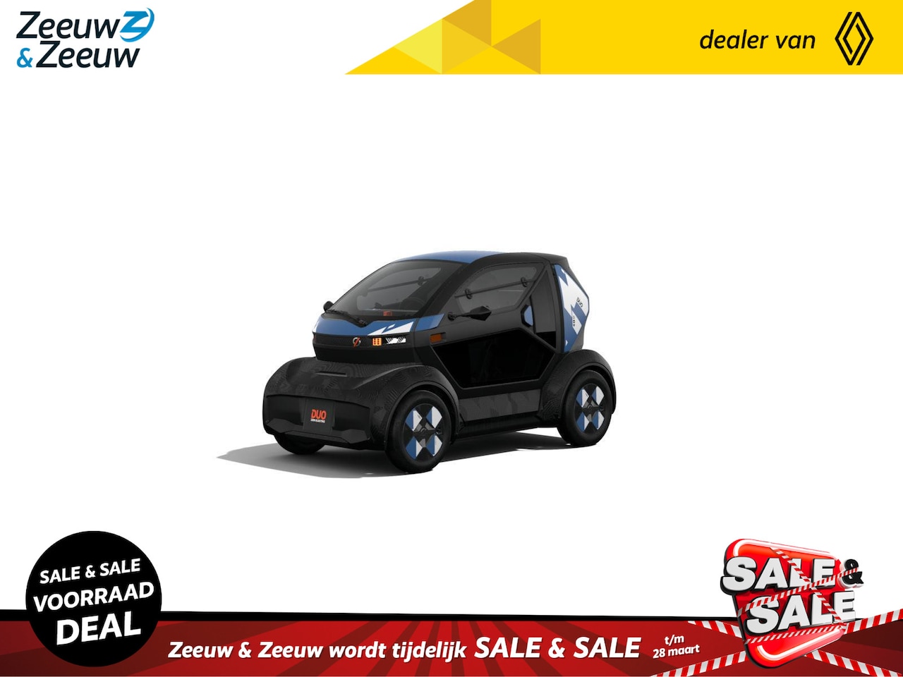 Mobilize Duo - 80 Evo | Nieuw te bestellen | MICRO-STADSAUTO 100% ELEKTRISCH | 161 km actieradius | 80 km - AutoWereld.nl