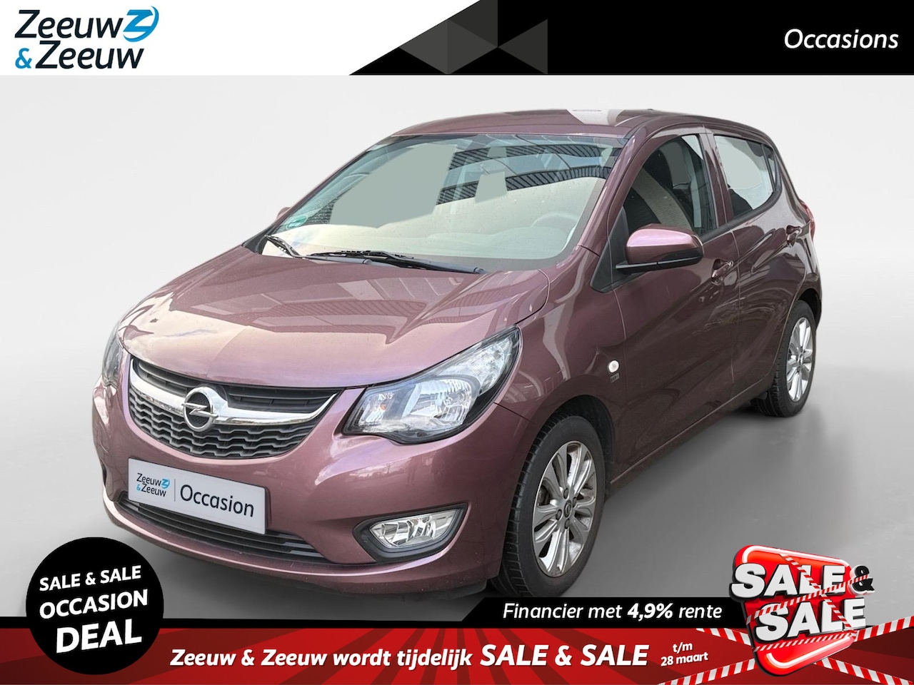 Opel Karl - 1.0 ecoFLEX 120 Jaar Edition AIRCO BLUETOOTH CRUISE CONTROL LM VELGEN ZEER NETTE AUTO - AutoWereld.nl