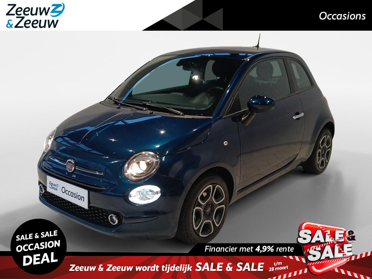 Fiat 500 - *Hybrid*Climate Control*Parkeersensoren achter*Carplay*Cruise Control*Zeer nette auto! - AutoWereld.nl