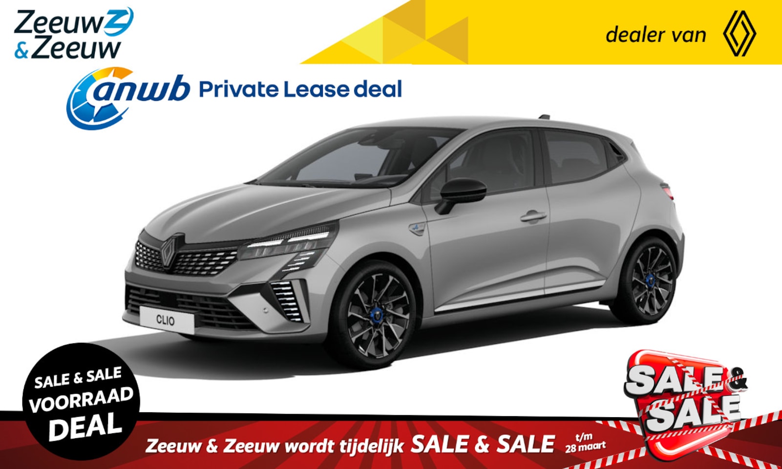 Renault Clio - E-Tech Full Hybrid 145 esprit Alpine | NU met € 5000,- Zeeuw en Zeeuw RUN OUT korting | + - AutoWereld.nl