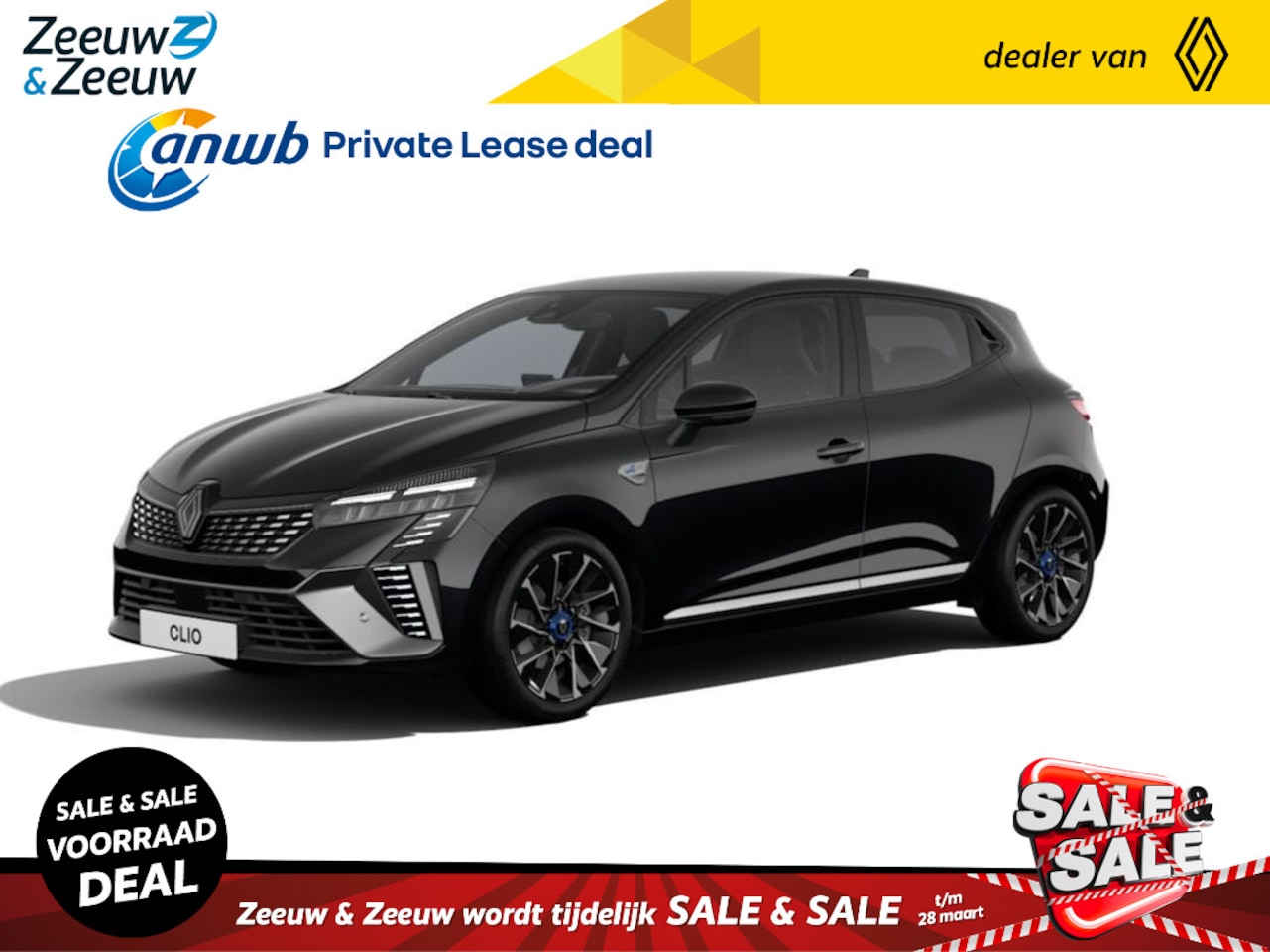 Renault Clio - E-Tech Full Hybrid 145 esprit Alpine | NU met € 3000,- Zeeuw en Zeeuw RUN OUT korting | + - AutoWereld.nl