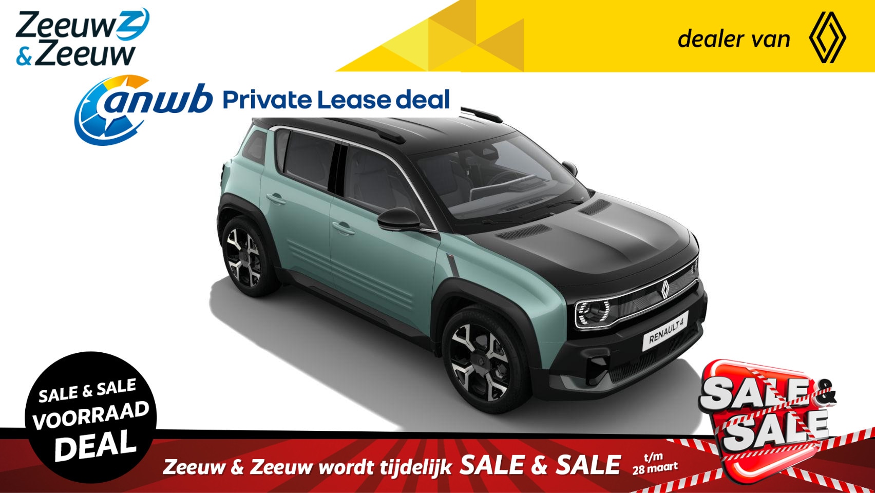Renault 4 - comfort range techno 52 kWh | OP VOORRAAD OP =OP  NU MET €2.500,- SALE & SALE KORTING!!! - AutoWereld.nl