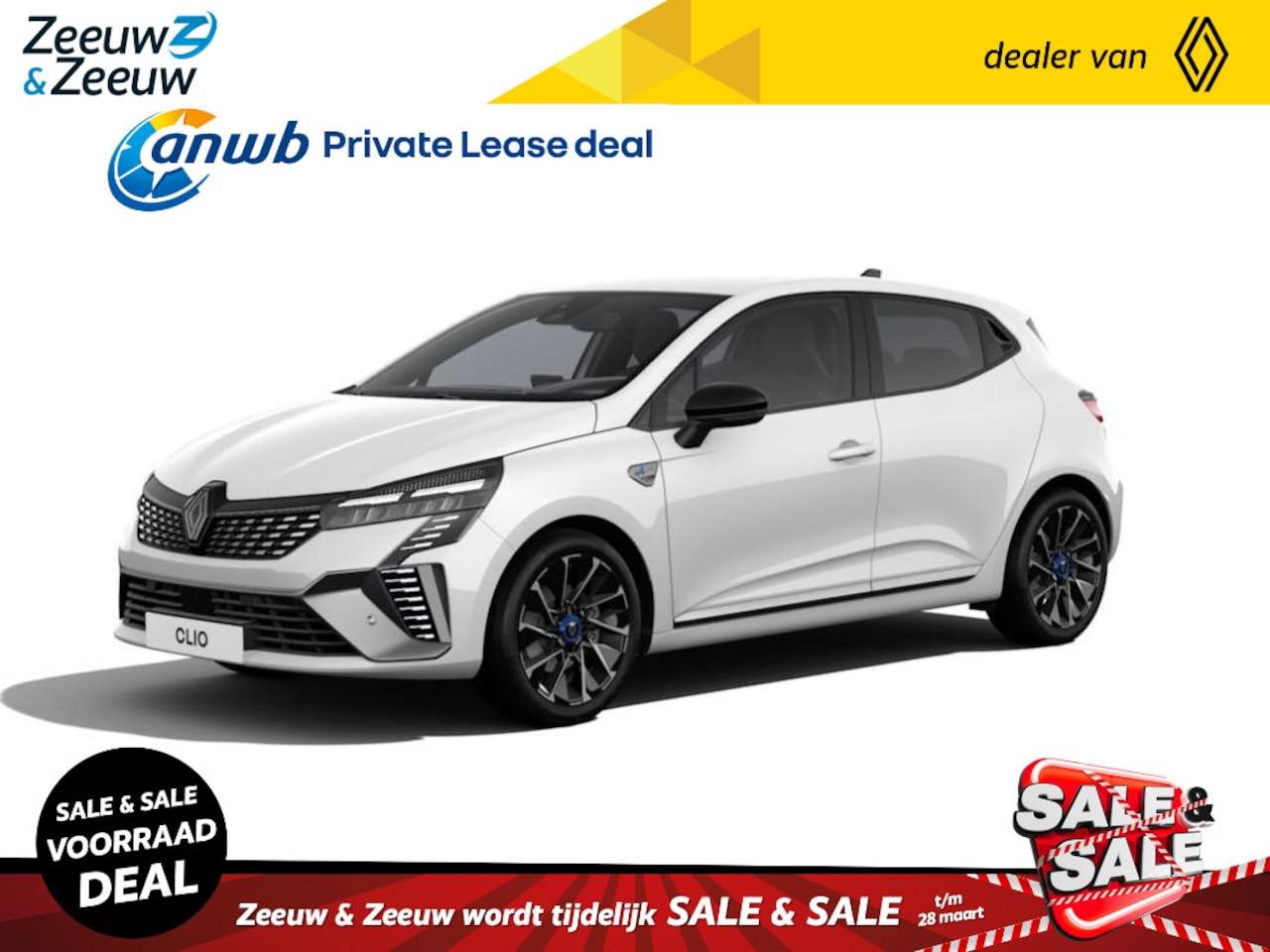 Renault Clio - E-Tech Full Hybrid 145 esprit Alpine | NU met € 3000,- Zeeuw en Zeeuw RUN OUT korting | + - AutoWereld.nl