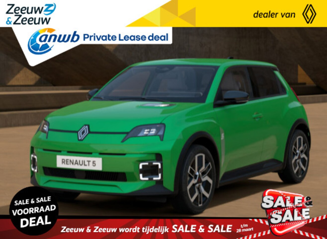 Renault 5 - comfort range techno 52 kWh OP VOORRAAD OP=OP  NU MET €1,800- SALE & SALE KORTING!!! - AutoWereld.nl